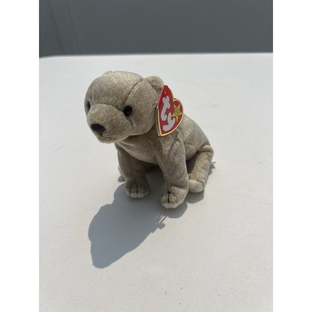 TY Beanie Baby Almond the Beige Bear - Beige